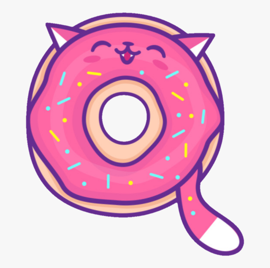#neko #donut #donutkitten #yum #cute #sweet #kittylove - Circle, Transparent Clipart