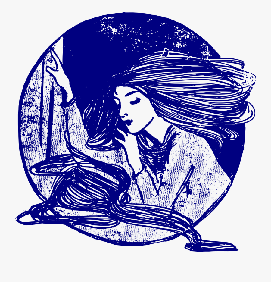 Thoughtful Lady - Illustration, Transparent Clipart