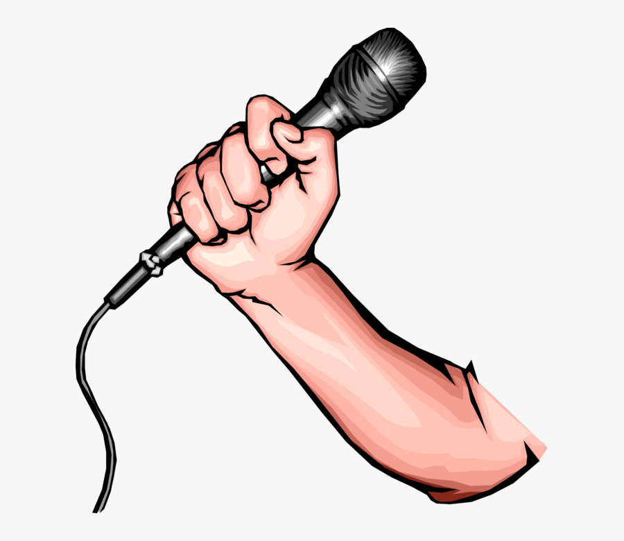 Transparent Hand Holding Something Clipart - Microphone With Hand Clipart, Transparent Clipart