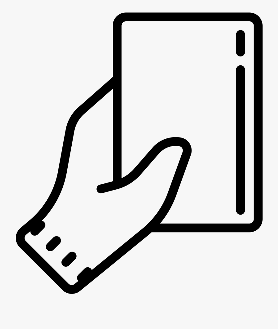 It"s An Icon With A Hand Holding A Rectangular Foul, Transparent Clipart
