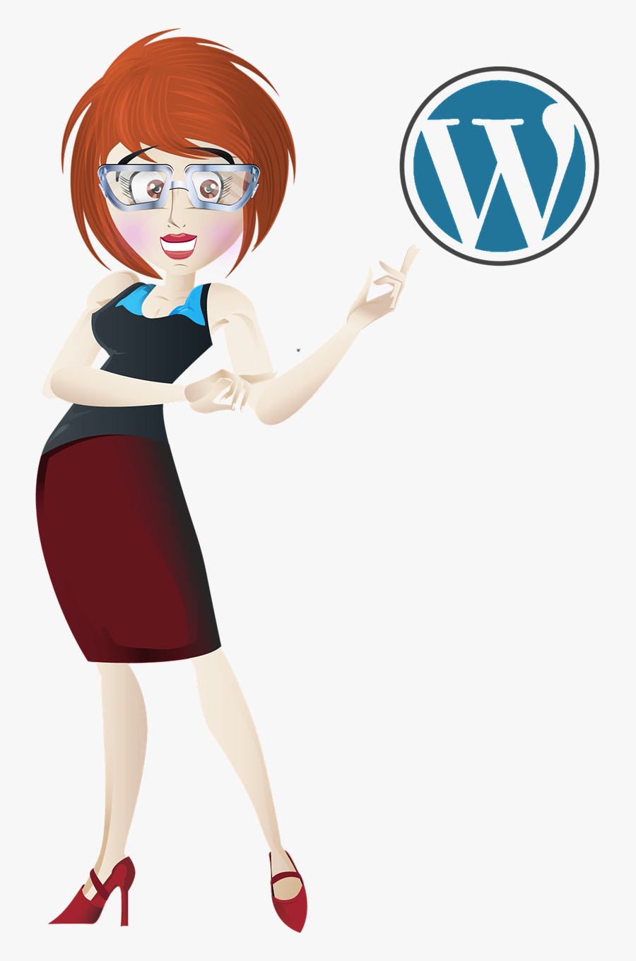 Wordpress, Business, Woman, Red, Transparent Background - Reise Planen, Transparent Clipart