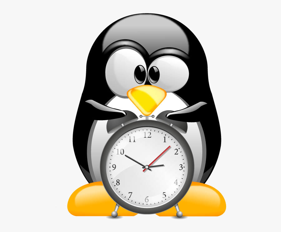 Tux Time Keeper - Arch Linux Tux, Transparent Clipart