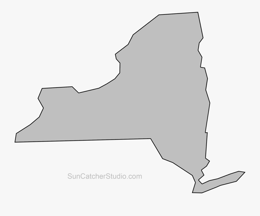 New York Map Shape, Transparent Clipart