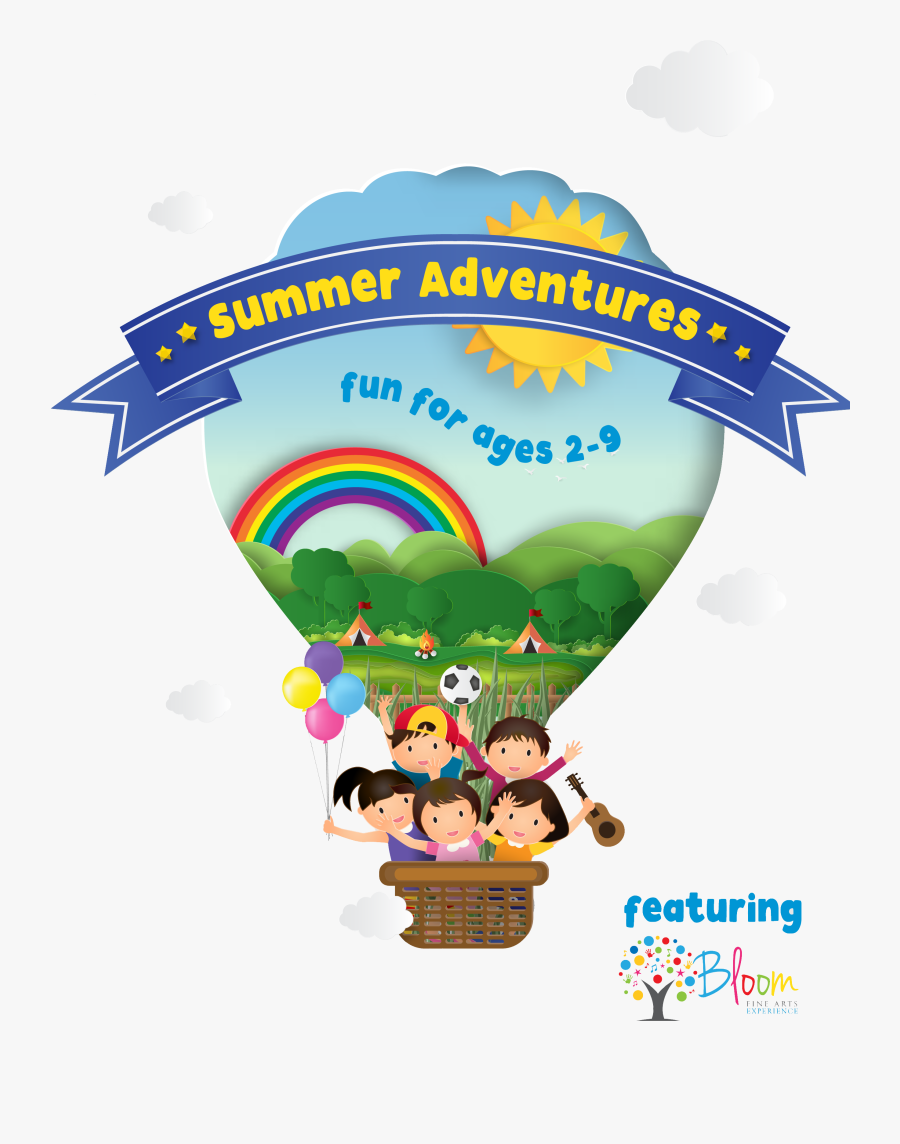 Summer Camp Kids Balloons, Transparent Clipart