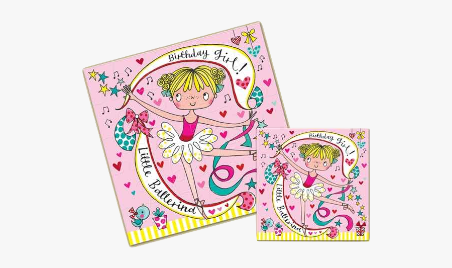 Ballet Birthday Card Jigsaw Card - Illustration, Transparent Clipart