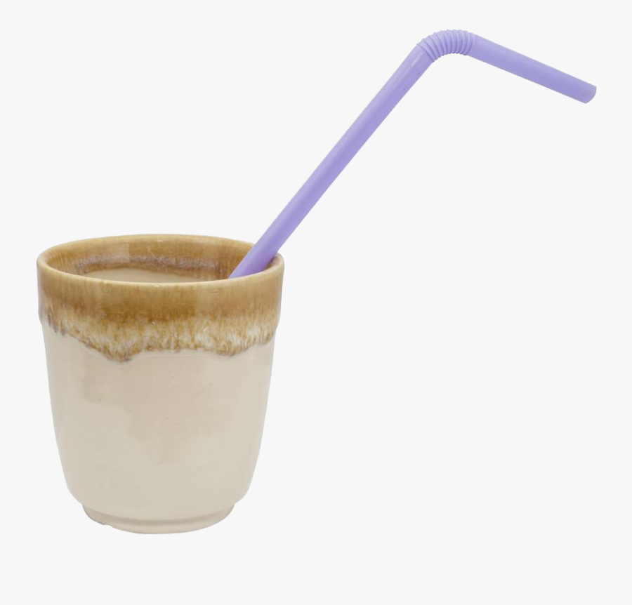 Clip Art Drinking Beer With A Straw - Cup, Transparent Clipart