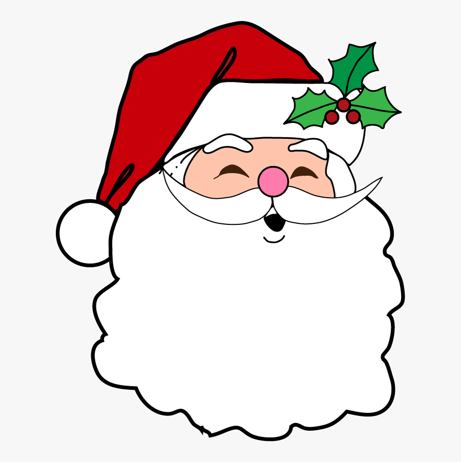 Santa Claus,cartoon,clip Art,nose,fictional Character,line - Christmas Advent Calendar To Draw, Transparent Clipart