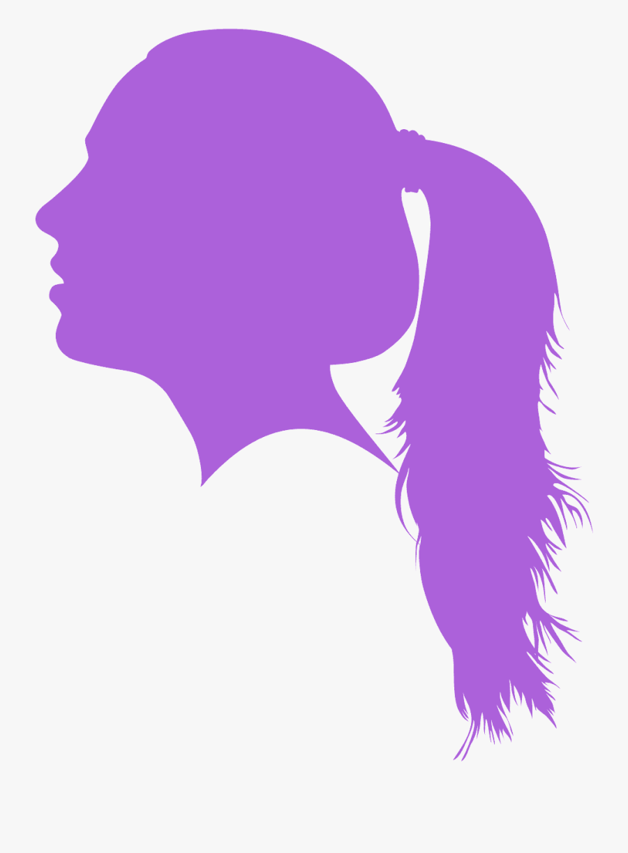 Silhouette Mädchen Kopf, Transparent Clipart