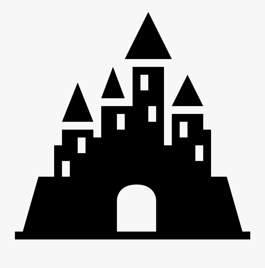 Transparent Disney Castle Silhouette Png - Magic Kingdom Icon Png, Transparent Clipart