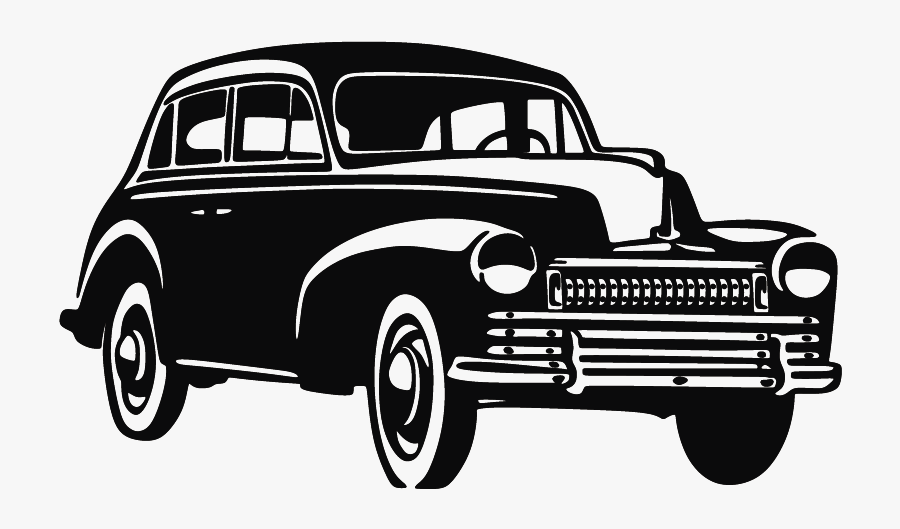 Vintage Car Silhouette - Classic Car Vector Png, Transparent Clipart