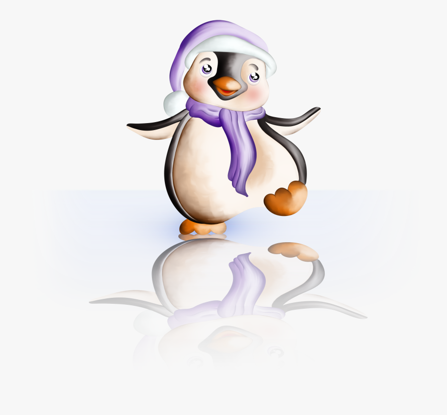 Clipart Penguin Polar Bear - Penguin Purple Hat Clipart, Transparent Clipart