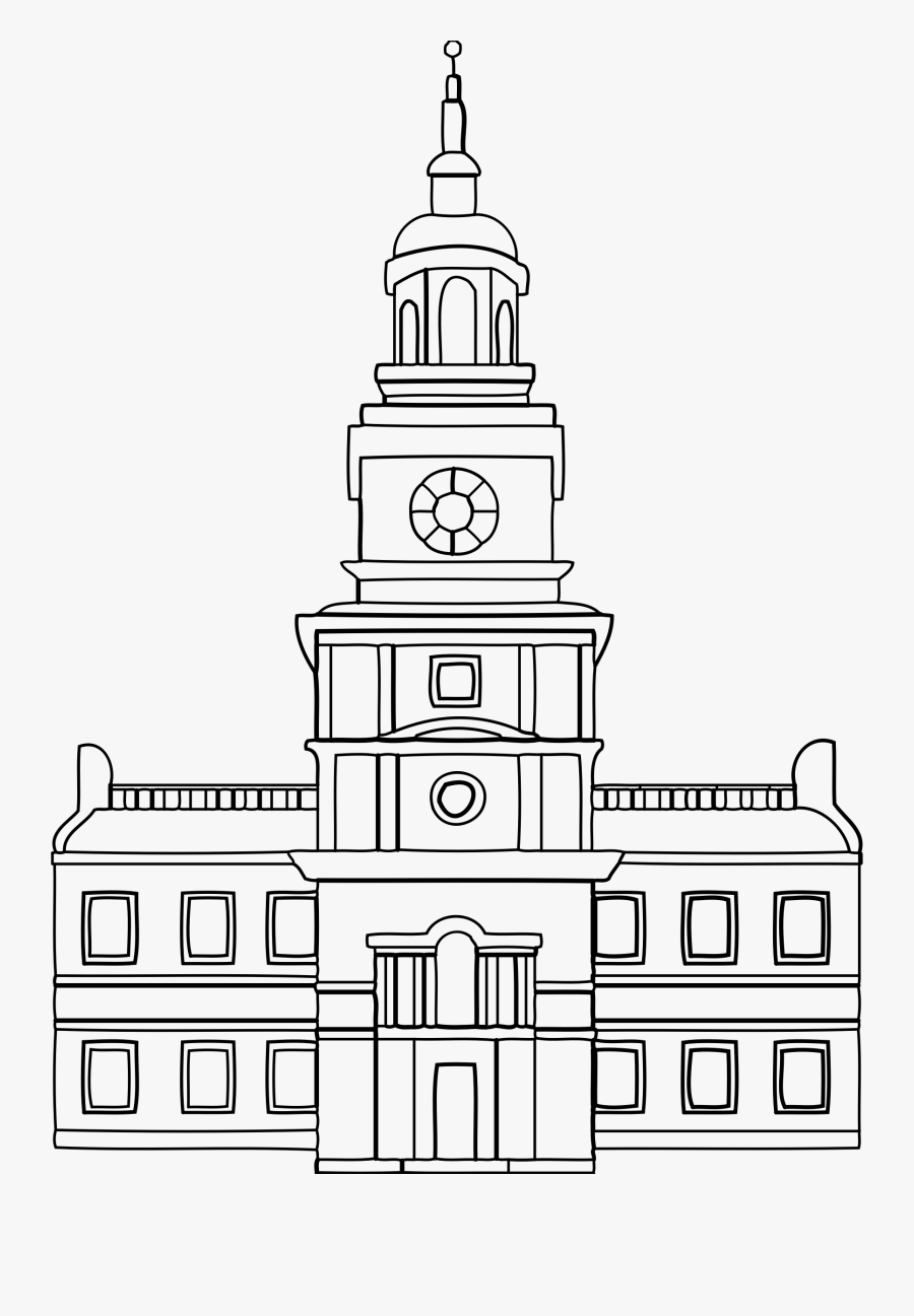Transparent Rosewood Hall Png - Philadelphia Independence Hall Drawing, Transparent Clipart