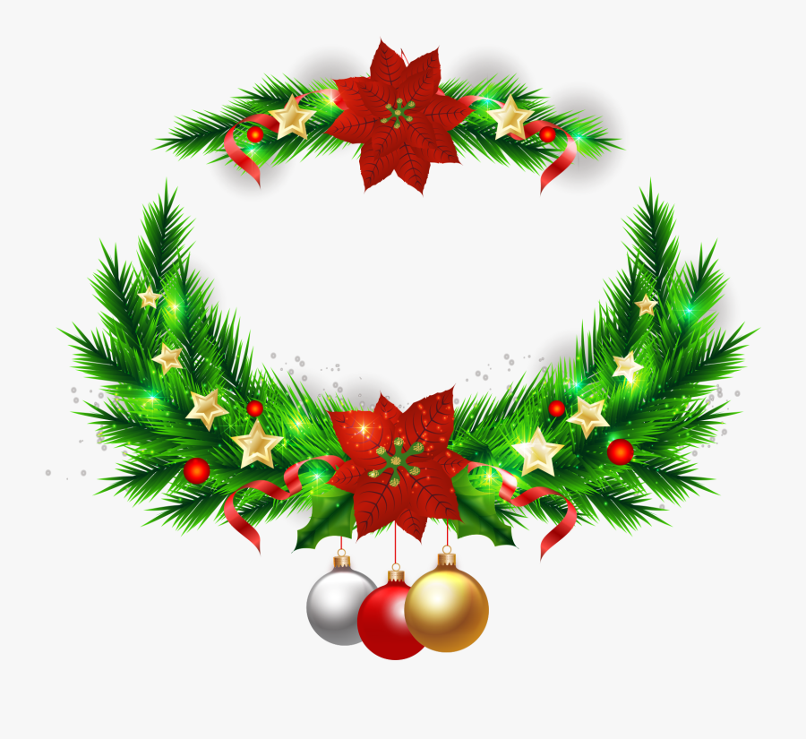 Holiday Wreath Vector - Christmas Day, Transparent Clipart