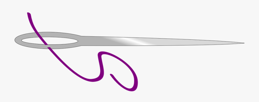 Transparent Sewing Png - Needle With Purple Thread, Transparent Clipart