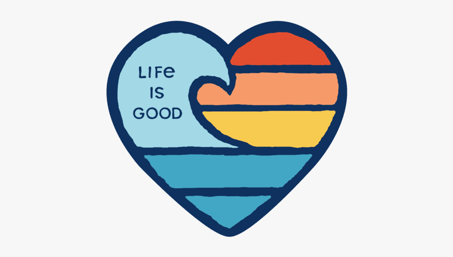 Life Is Good Wave Sticker, Transparent Clipart