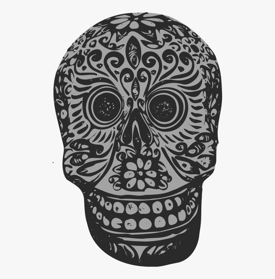 Free Tatoo Skull - Mexican Skull Art, Transparent Clipart