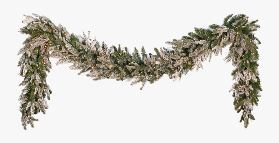 White Christmas Garland Png, Transparent Clipart