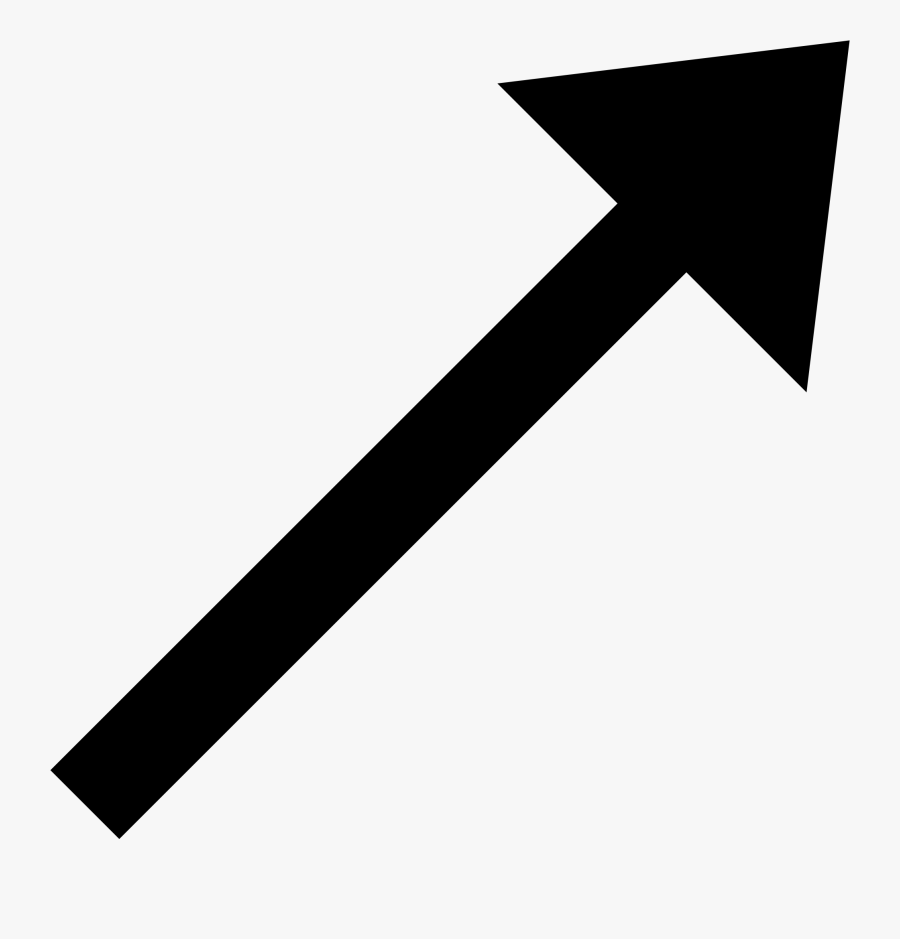 Arrow Pointing Diagonally Up, Transparent Clipart