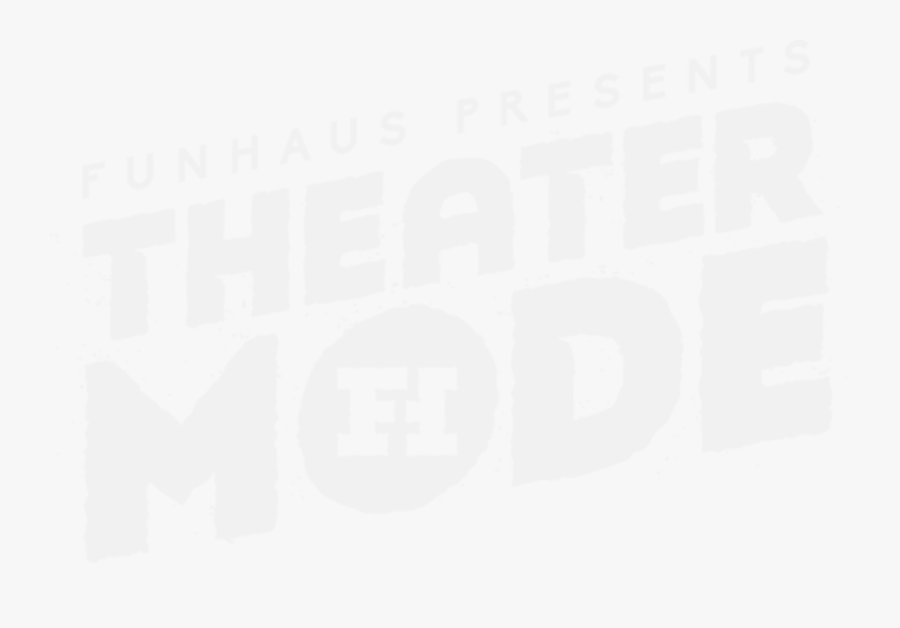 Black And White Funhaus Theater Mode Logo, Transparent Clipart