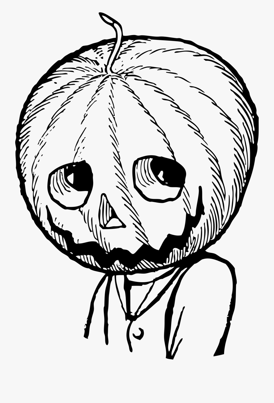 Minecraft Girl In Pumpkin Head - Pumpkin Head Character Anime, Transparent Clipart