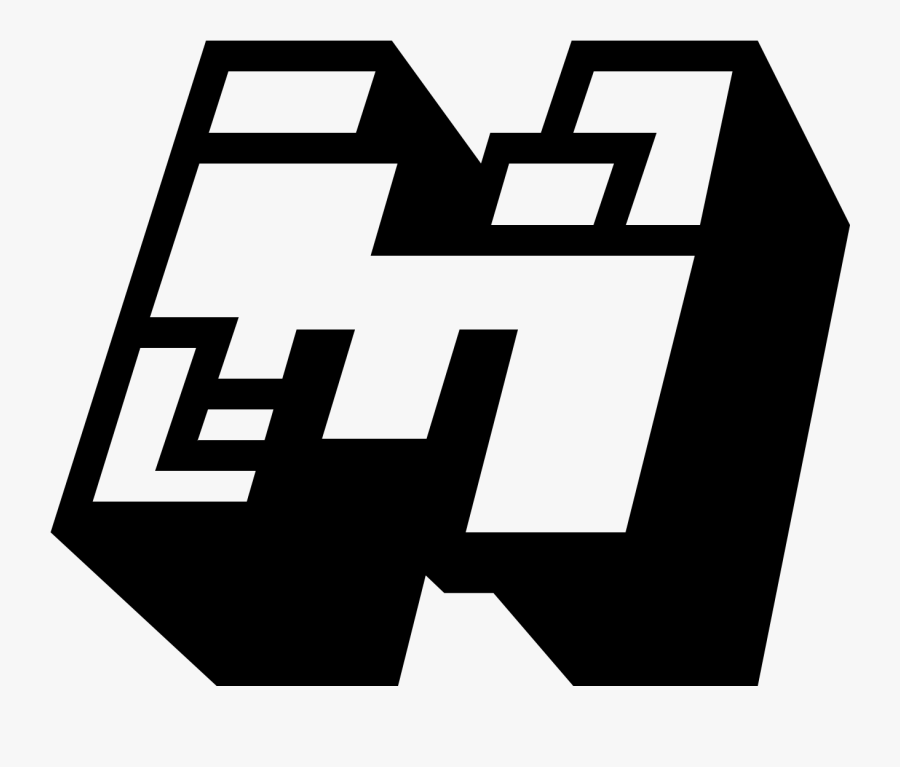 Minecraft Logo Icon - Minecraft Icon Black And White, Transparent Clipart