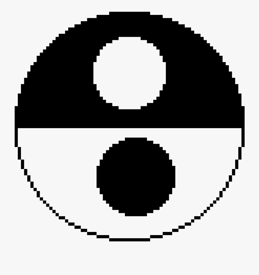 Clip Art Pixel Art Yin Yang - Minecraft Circle , Free ...