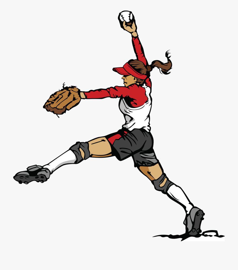 Fastpitch Softball Stock Photography Clip Art - Softball Pitcher Cartoon, Transparent Clipart