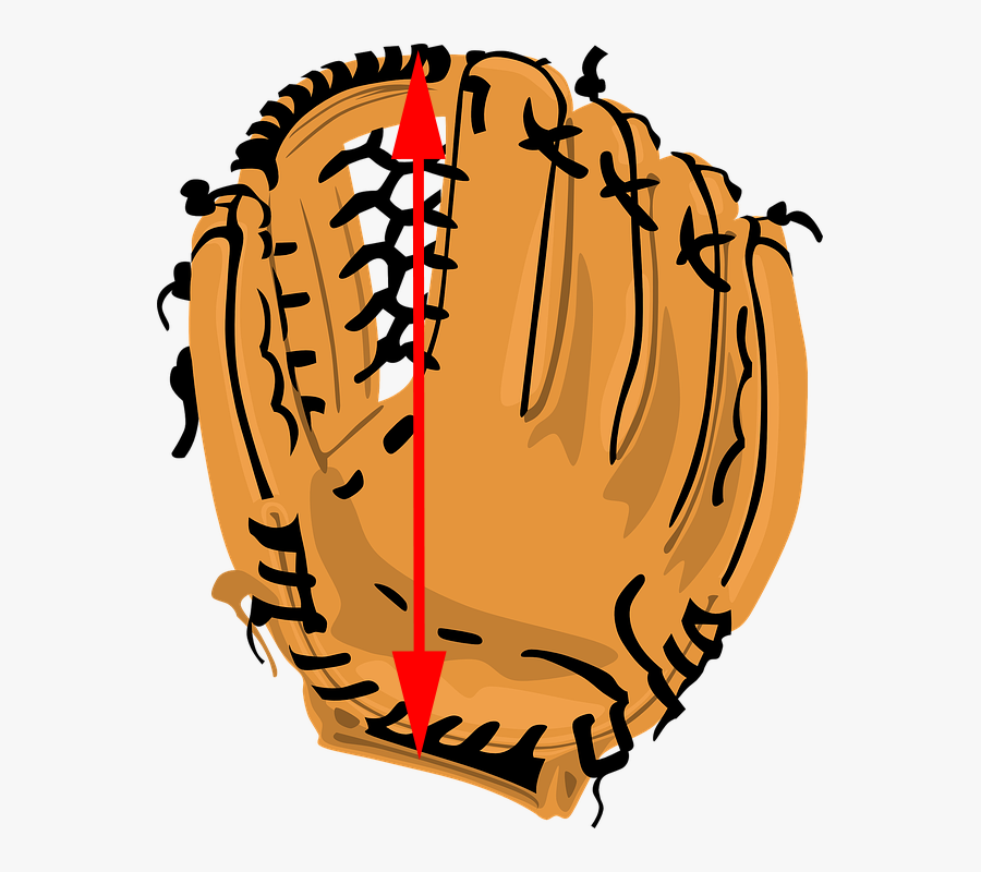 Softball Glove Sizing Diagram - Baseball Glove Clipart, Transparent Clipart