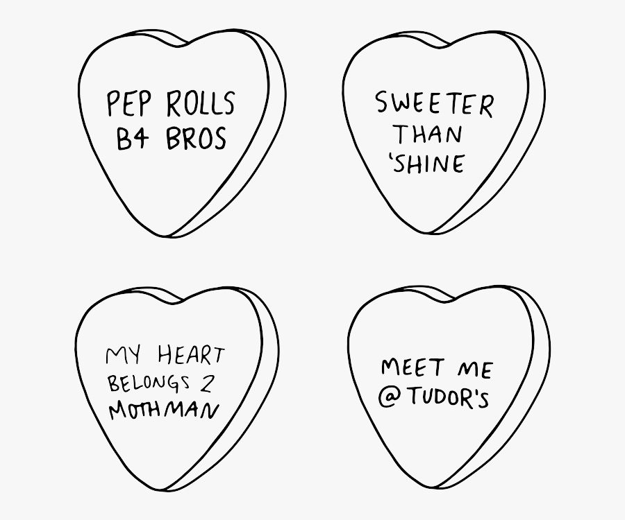 Wv Conversation Hearts Illustration - Heart, Transparent Clipart