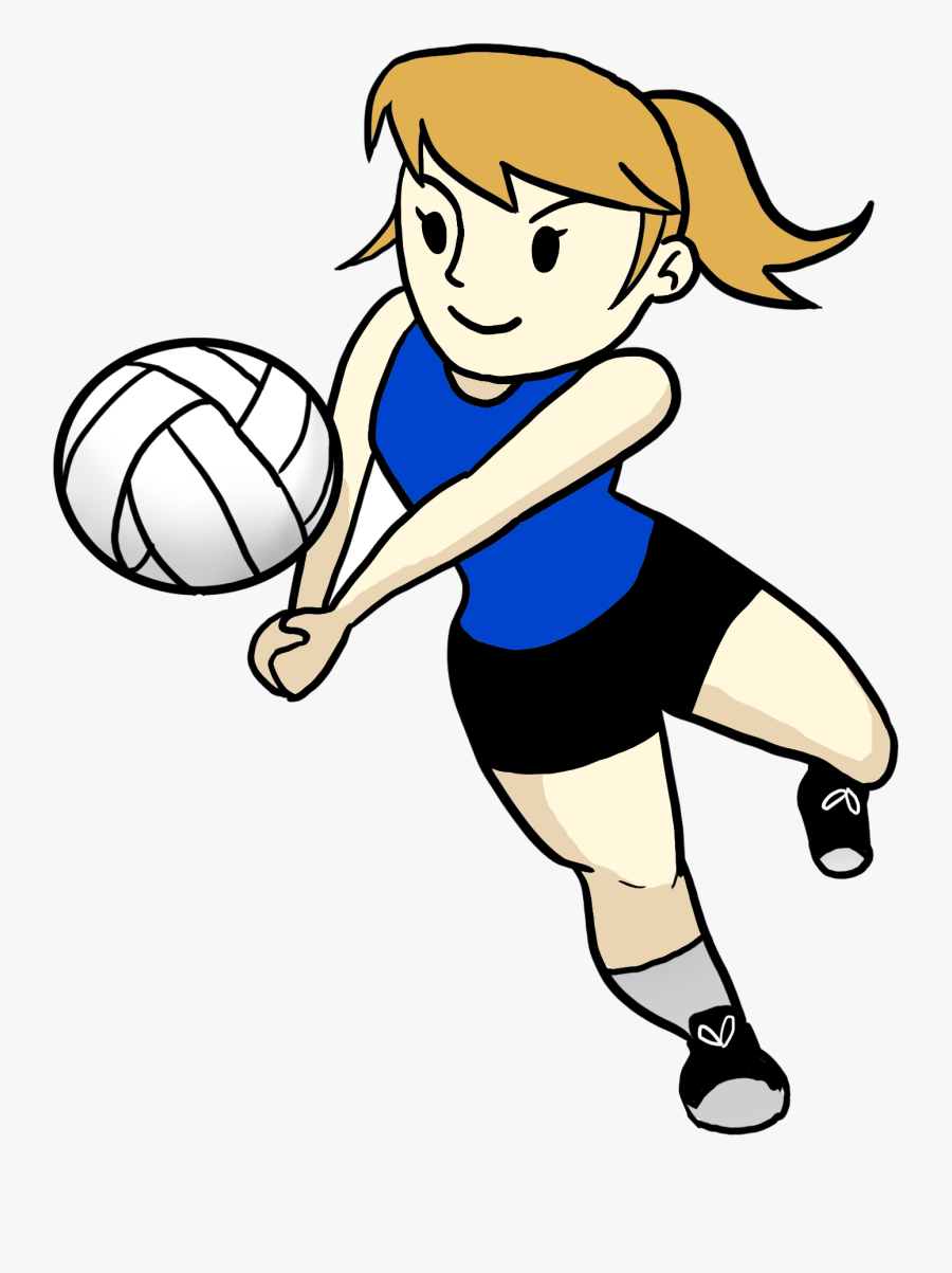 Volleyball Cartoon Clipart Transparent Png - Volleyball Girl Clipart Png, Transparent Clipart