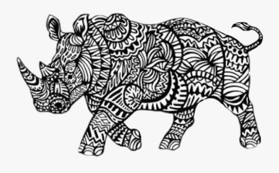 Rinoceronte Freetoedit Scrhino Rhino - Rhino Drawn, Transparent Clipart