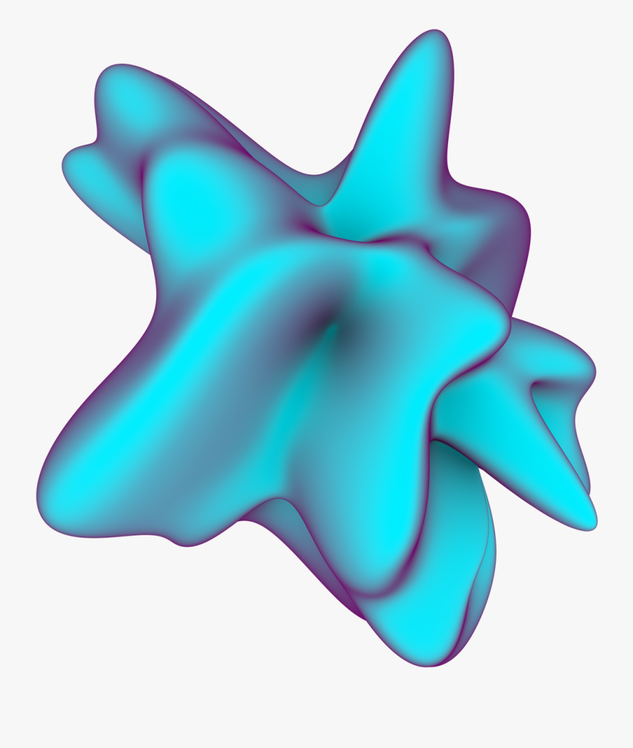 A Piece From “amorphous,” A Pack Of 3d Shapes On Transparent - 3d Shapes Png, Transparent Clipart