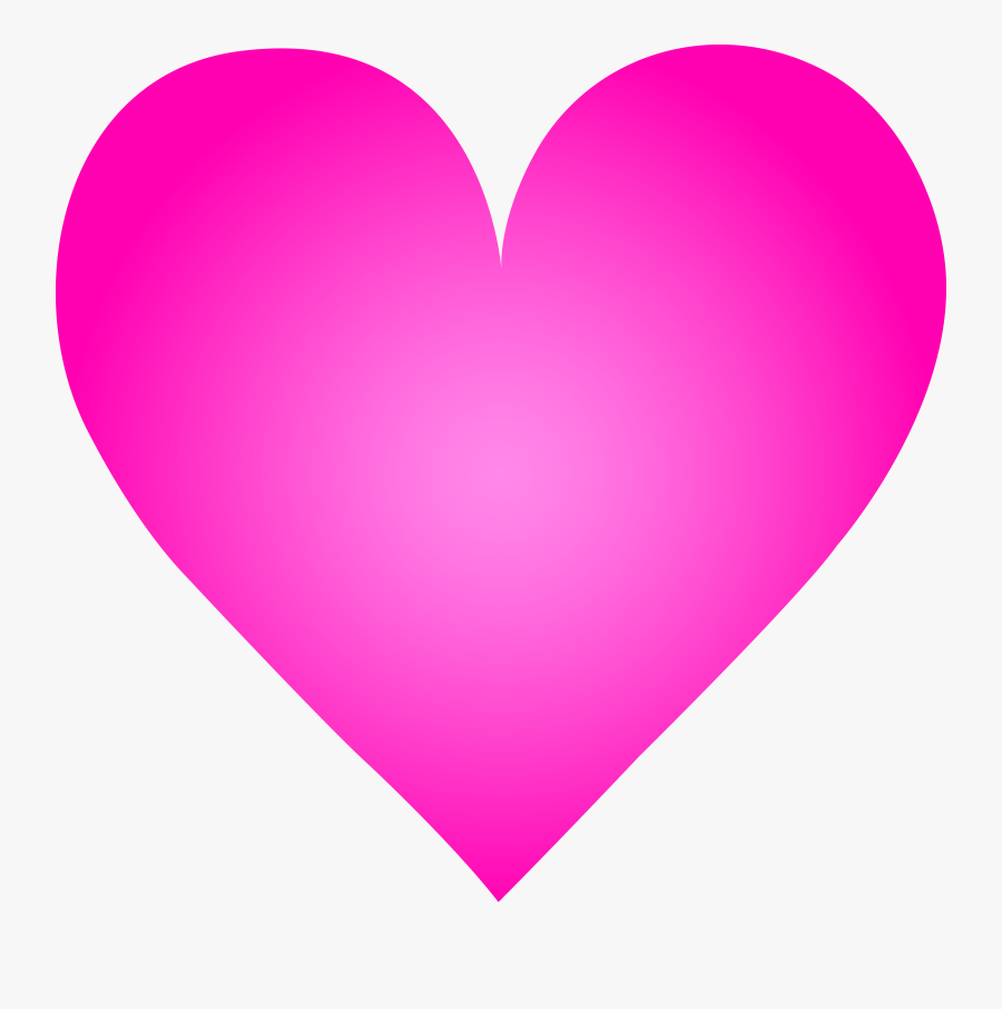 Big Pink Heart, Transparent Clipart