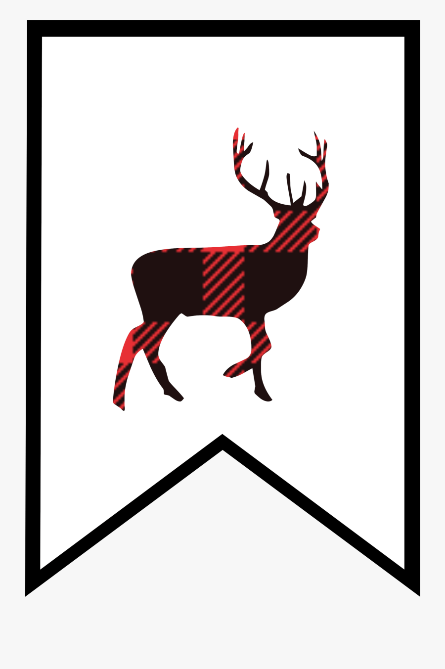 Silhouette Of A Reindeer, Transparent Clipart