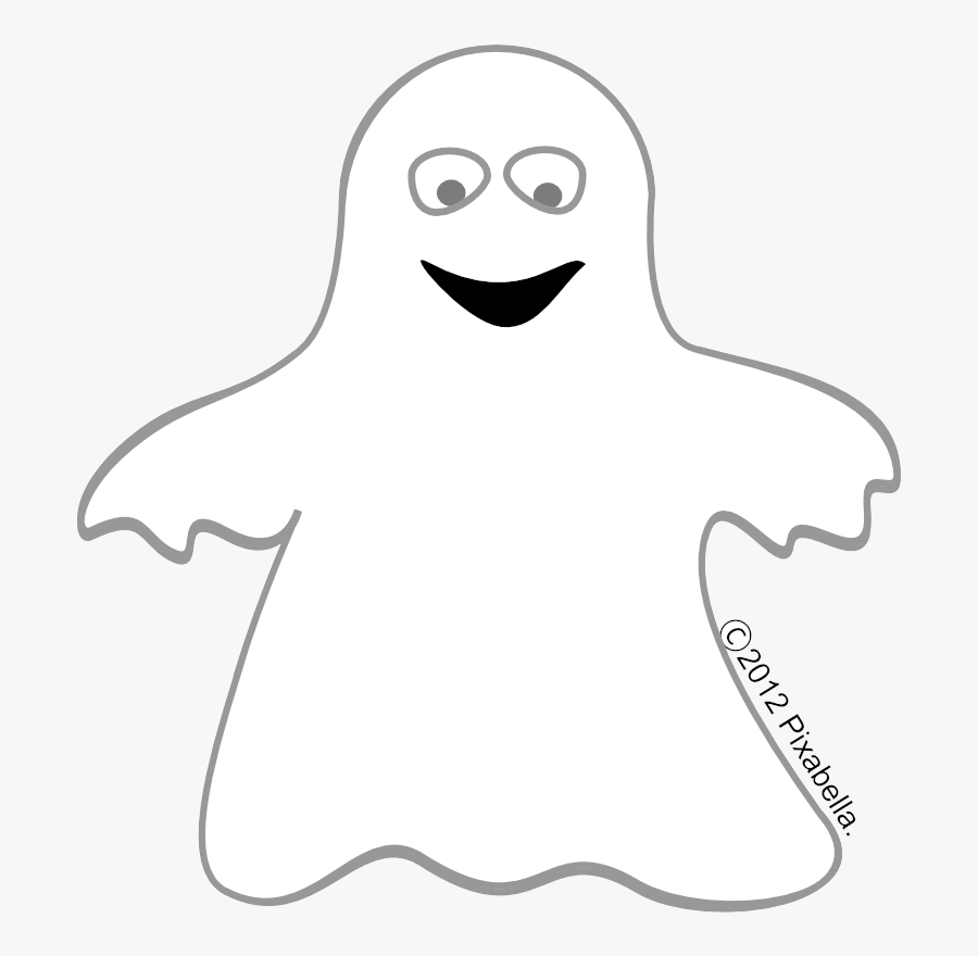 Ghost Cute Clipart Kid Transparent Png - Halloween Ghost Clipart Black And White, Transparent Clipart