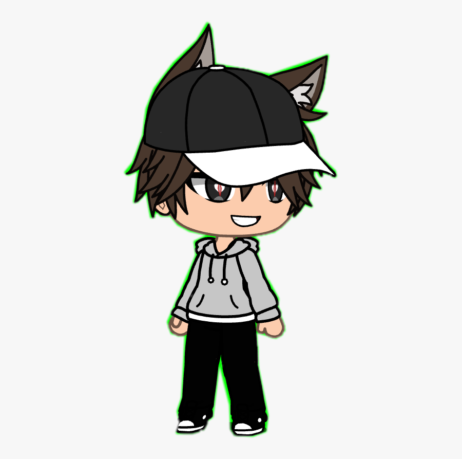 Hiding Cap Love Gacha Gavha Freetoedit Gacha Life Wolf Boy Free Transparent Clipart Clipartkey