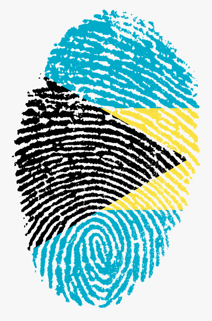 Clip Art Island Flag Fingerprint Country - Bahamas Flag Fingerprint, Transparent Clipart
