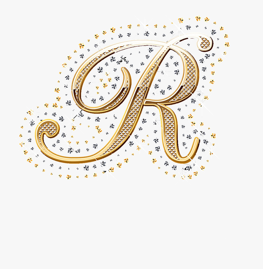 Diamond Word Alphabet Material Trademark Crystal Letter - Gold And Diamond Letter Png, Transparent Clipart