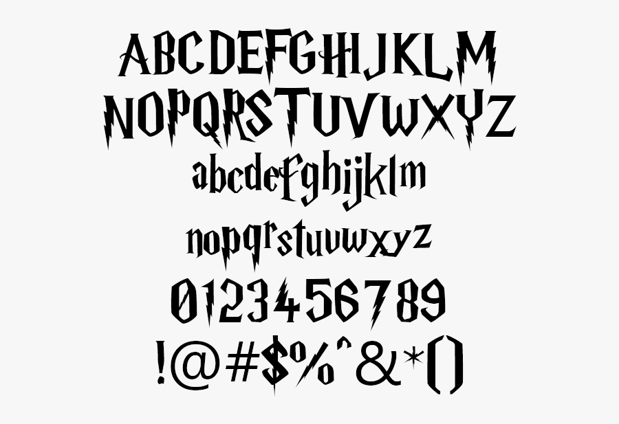 Clip Art Font Harry Potter - Harry Potter Font, Transparent Clipart