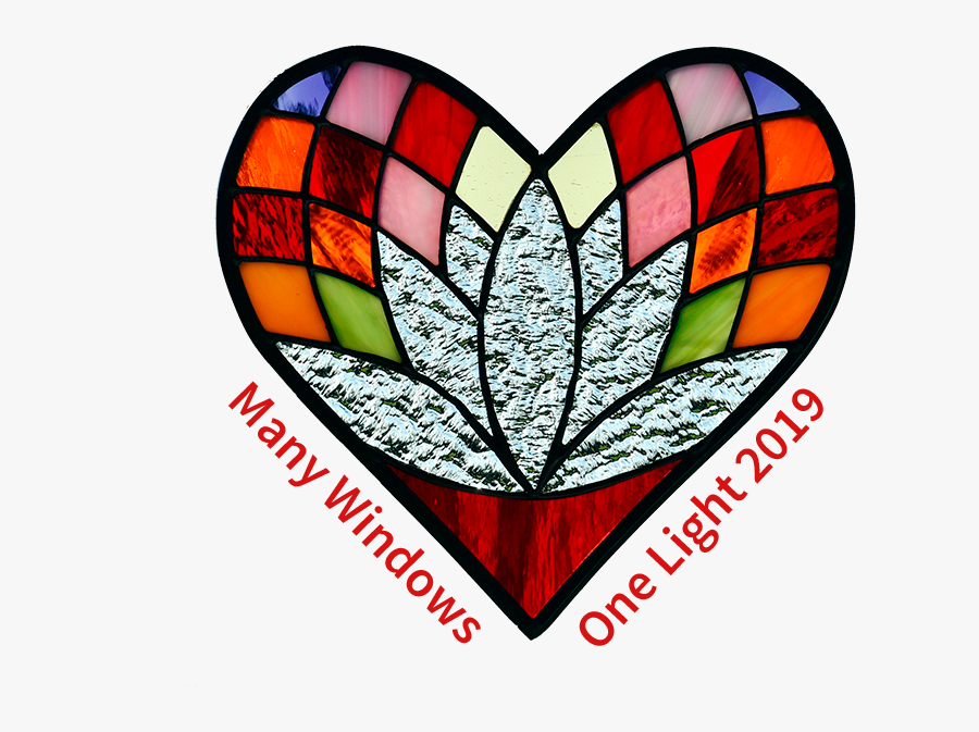 Transparent Kwanzaa Candles Png - Stained Glass Windows Shaped As Heart, Transparent Clipart