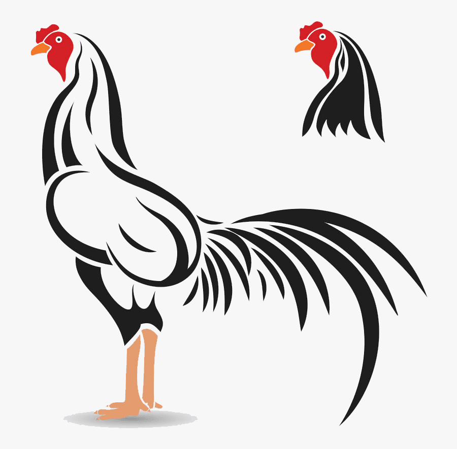 Gallo De Pelea Tribal, Transparent Clipart