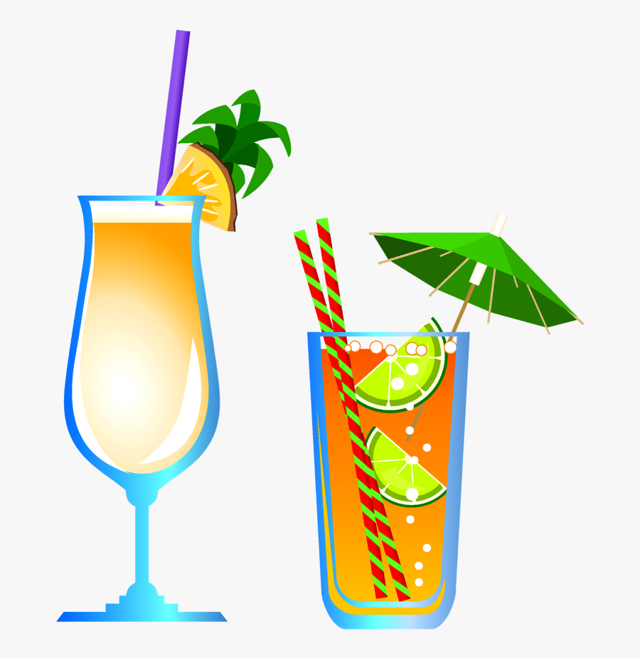 Transparent Drink With Umbrella Clipart, Transparent Clipart