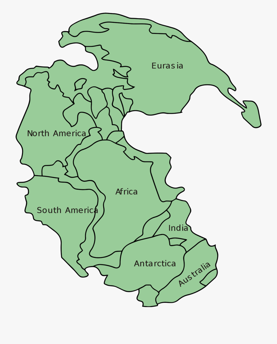 Easy To Draw Pangea Clipart , Png Download - Pangea Continent, Transparent Clipart