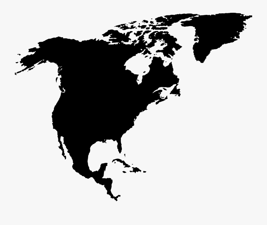 North America Continent Silhouette , Free Transparent Clipart - ClipartKey