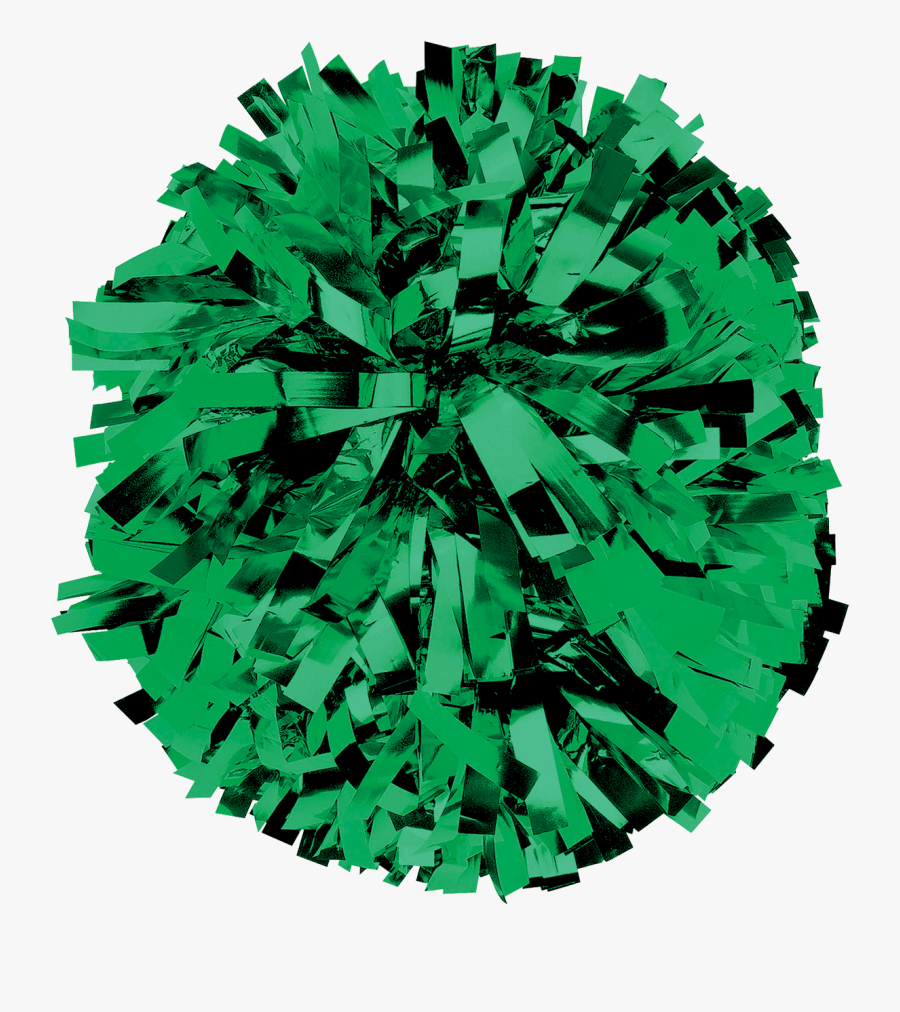 Image Result For Solid Metallic In Stock Pom Green - Orange Cheer Pom Poms, Transparent Clipart