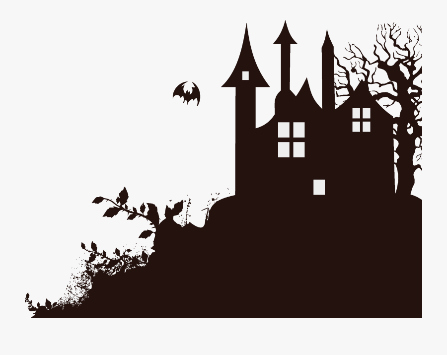 Wedding Invitation Halloween Card Housewarming Party - Black And White Halloween Invitation Template, Transparent Clipart