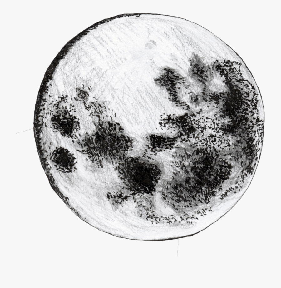 Clip Art Drawings Of The Moon - Moon Drawing Png, Transparent Clipart