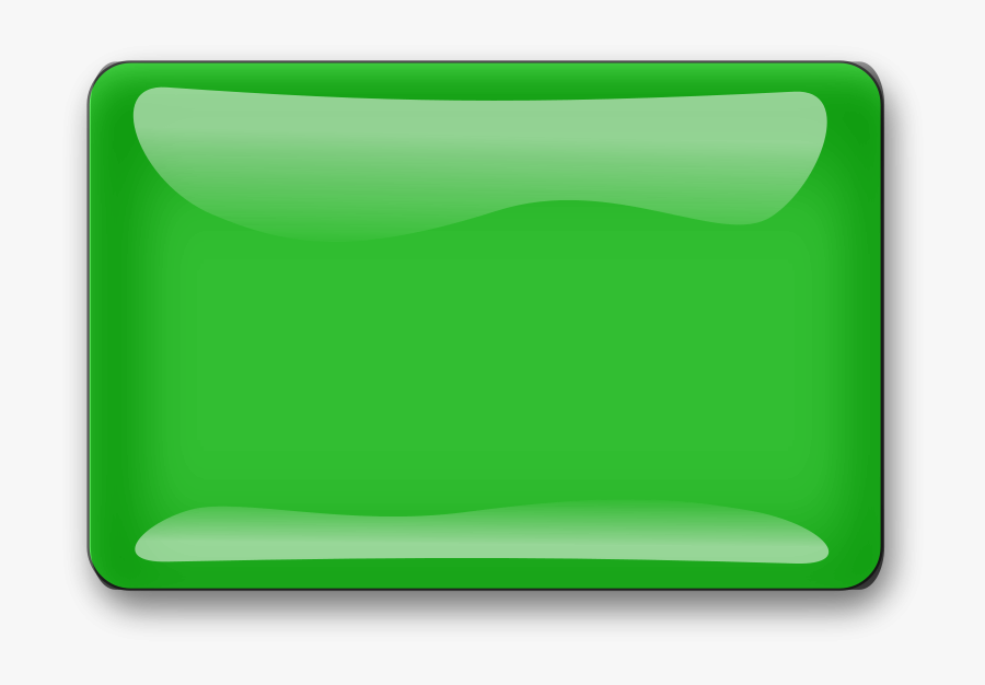 Green Rectangle Button Icon, Transparent Clipart
