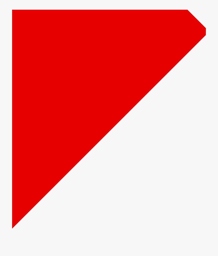 Red Right Angle Triangle, Transparent Clipart