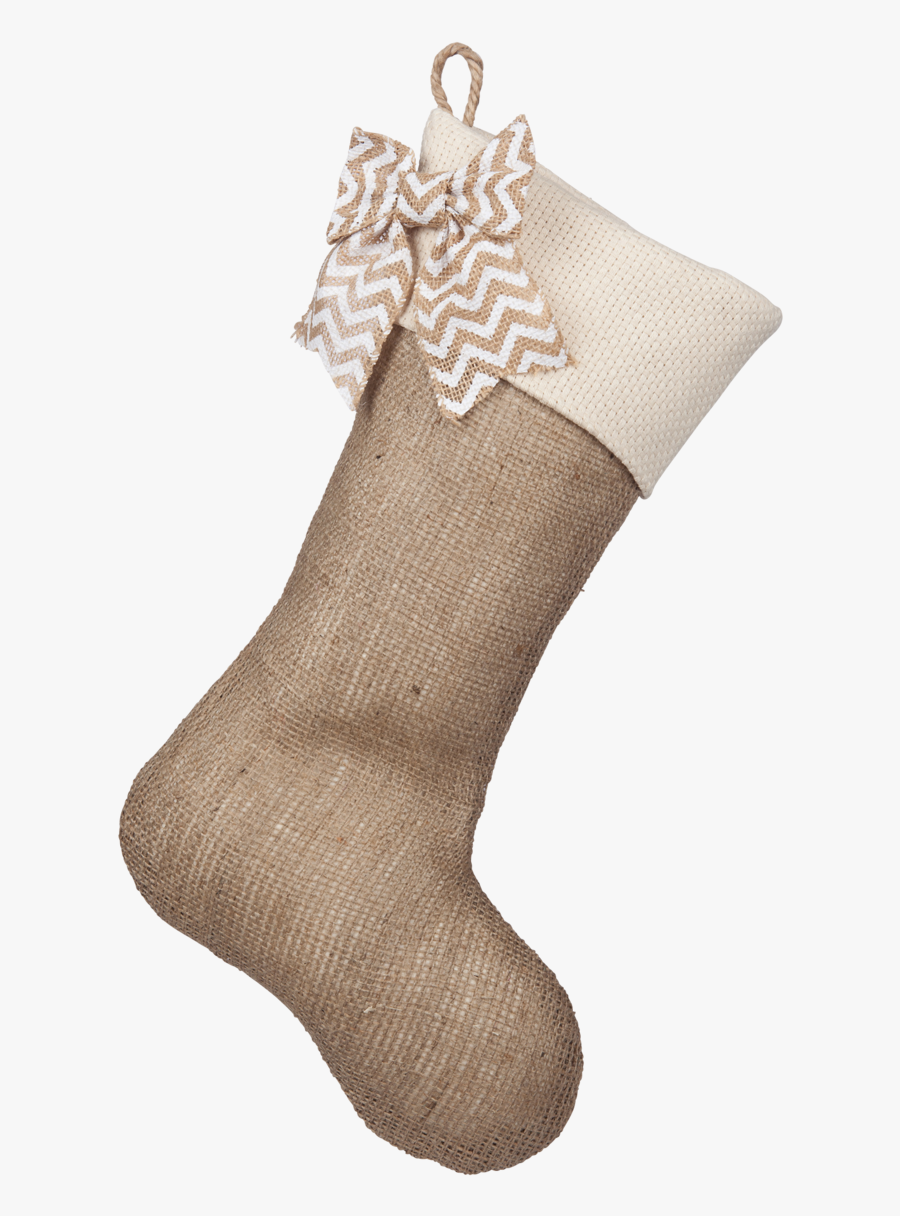 Classic Burlap Stocking - Sock, Transparent Clipart
